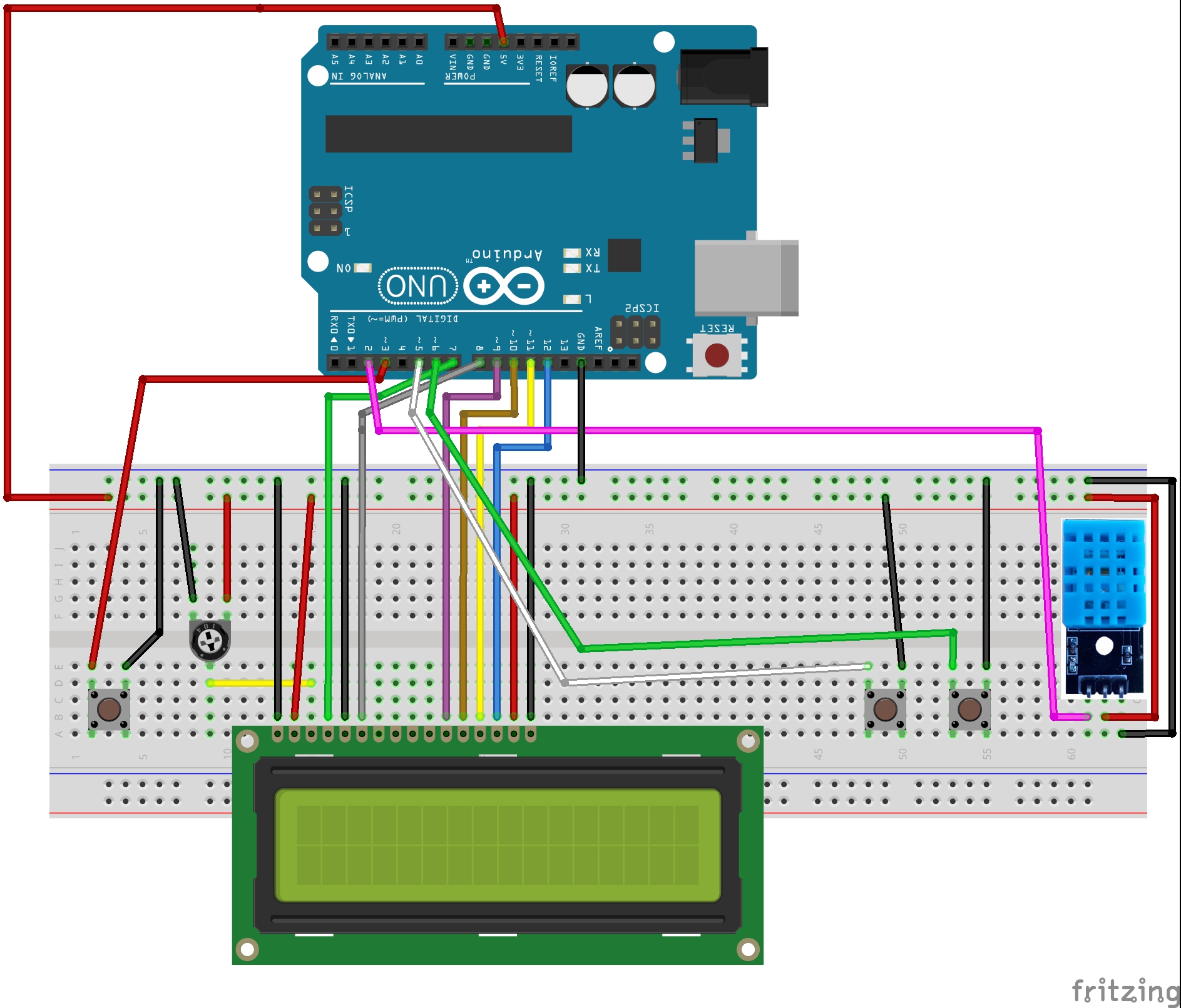 Digital thermometer using Arduino and LM35 sensor